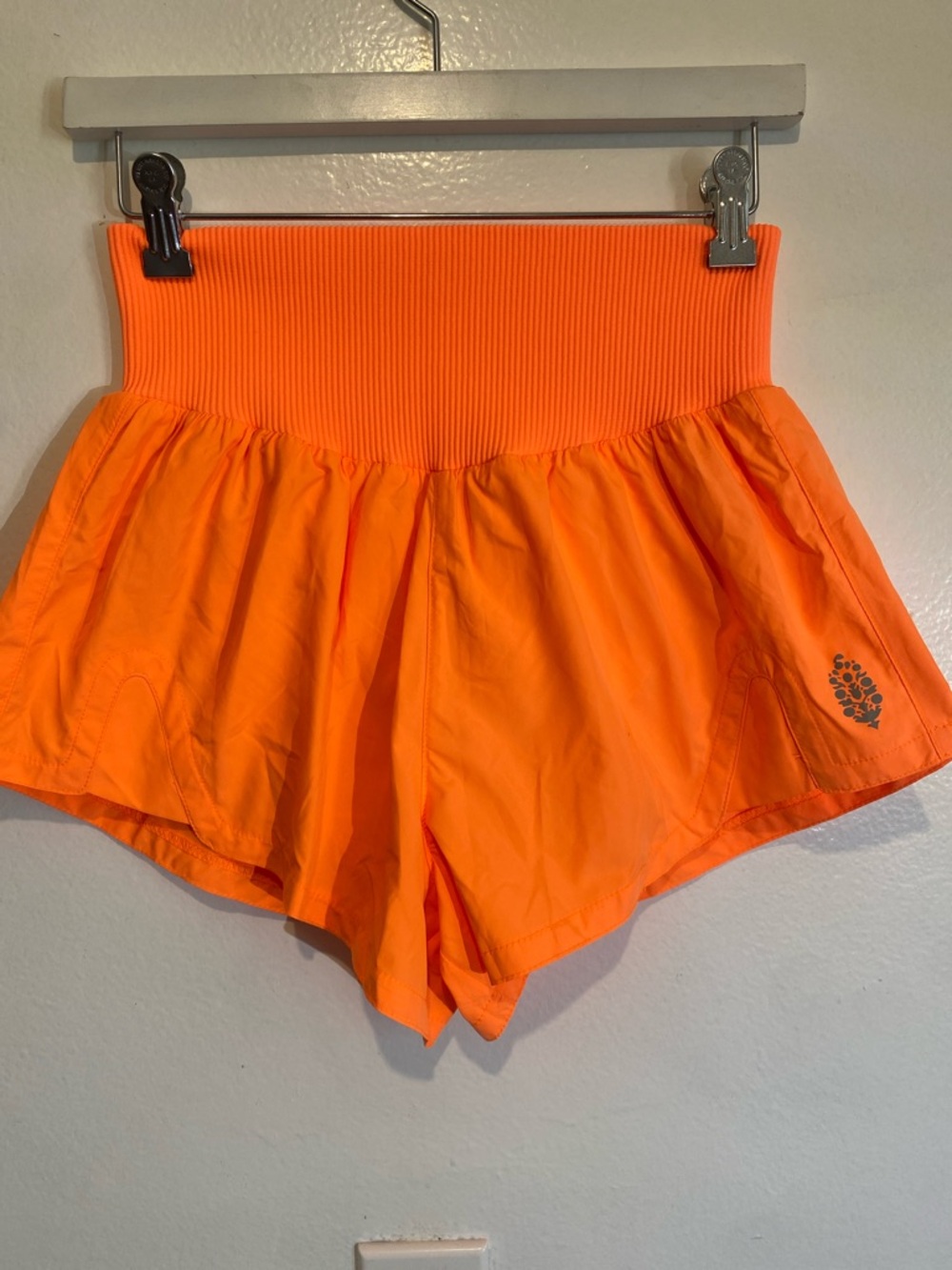 FP Movement by Free People Neon Orange High-Rise Athletic Shorts